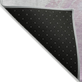 Piper Looms Chantille Abstract ACN1843 Lavender Machine Washable Area Rug Backing Image