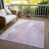 Piper Looms Chantille Abstract ACN1843 Lavender Machine Washable Area Rug Outdoor Lifestyle Image Feature