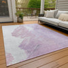 Piper Looms Chantille Abstract ACN1843 Lavender Machine Washable Area Rug Outdoor Lifestyle Image Feature