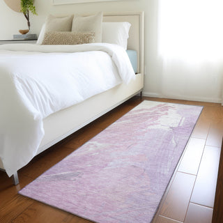 Piper Looms Chantille Abstract ACN1843 Lavender Machine Washable Area Rug Runner Lifestyle Image Feature