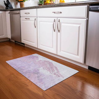 Piper Looms Chantille Abstract ACN1843 Lavender Machine Washable Area Rug Scatter Lifestyle Image Feature
