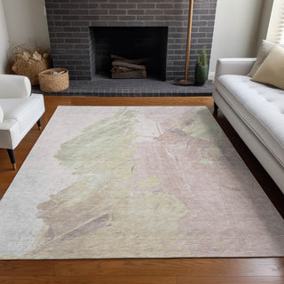 Piper Looms Chantille Abstract ACN1843 Pink Machine Washable Area Rug Lifestyle Image Feature