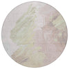 Piper Looms Chantille Abstract ACN1843 Pink Machine Washable Area Rug Round Main Image
