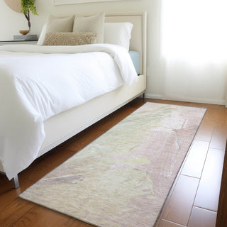 Piper Looms Chantille Abstract ACN1843 Pink Machine Washable Area Rug Runner Lifestyle Image Feature