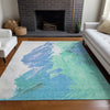 Piper Looms Chantille Abstract ACN1843 Seafoam Machine Washable Area Rug Lifestyle Image Feature