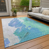 Piper Looms Chantille Abstract ACN1843 Seafoam Machine Washable Area Rug Outdoor Lifestyle Image Feature