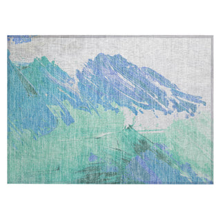 Piper Looms Chantille Abstract ACN1843 Seafoam Machine Washable Area Rug Scatter Main Image