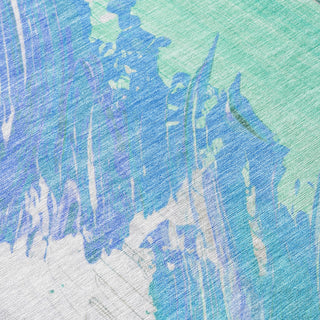 Piper Looms Chantille Abstract ACN1843 Seafoam Machine Washable Area Rug Swatch Image
