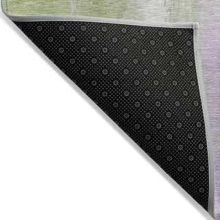 Piper Looms Chantille Abstract ACN1844 Aloe Machine Washable Area Rug Backing Image