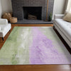 Piper Looms Chantille Abstract ACN1844 Aloe Machine Washable Area Rug Lifestyle Image Feature