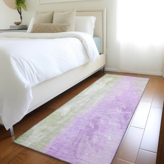 Piper Looms Chantille Abstract ACN1844 Aloe Machine Washable Area Rug Runner Lifestyle Image Feature