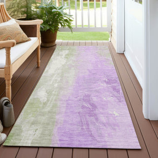 Piper Looms Chantille Abstract ACN1844 Aloe Machine Washable Area Rug Runner Outdoor Lifestyle Image Feature