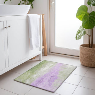 Piper Looms Chantille Abstract ACN1844 Aloe Machine Washable Area Rug Scatter Lifestyle Image Feature