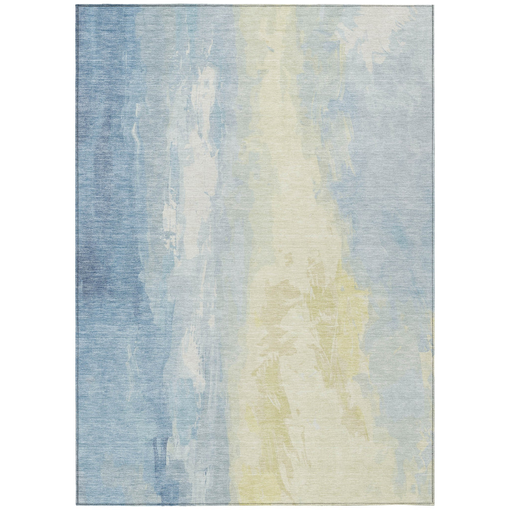 Piper Looms Chantille Abstract ACN1844 Denim Machine Washable Area Rug main image