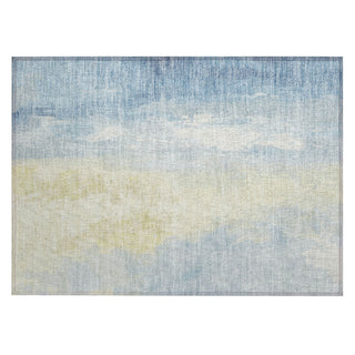 Piper Looms Chantille Abstract ACN1844 Denim Machine Washable Area Rug Scatter Main Image
