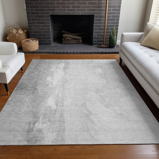 Piper Looms Chantille Abstract ACN1844 Gray Machine Washable Area Rug Lifestyle Image Feature