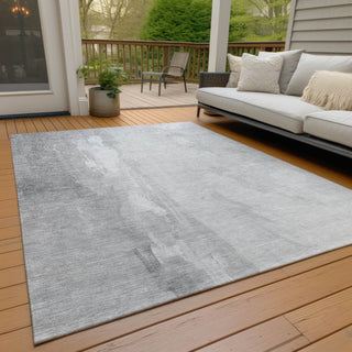 Piper Looms Chantille Abstract ACN1844 Gray Machine Washable Area Rug Outdoor Lifestyle Image Feature