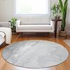 Piper Looms Chantille Abstract ACN1844 Gray Machine Washable Area Rug Round Lifestyle Image Feature
