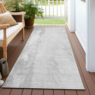 Piper Looms Chantille Abstract ACN1844 Gray Machine Washable Area Rug Runner Outdoor Lifestyle Image Feature