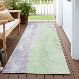 Piper Looms Chantille Abstract ACN1844 Lavender Machine Washable Area Rug Runner Outdoor Lifestyle Image Feature