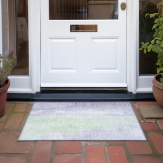Piper Looms Chantille Abstract ACN1844 Lavender Machine Washable Area Rug Scatter Outdoor Lifestyle Image Feature