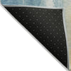 Piper Looms Chantille Abstract ACN1844 Teal Machine Washable Area Rug Backing Image