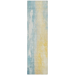 Piper Looms Chantille Abstract ACN1844 Teal Machine Washable Area Rug Runner Main Image