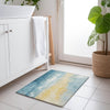 Piper Looms Chantille Abstract ACN1844 Teal Machine Washable Area Rug Scatter Lifestyle Image Feature