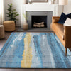 Piper Looms Chantille Abstract ACN1845 Blue Machine Washable Area Rug Lifestyle Image Feature