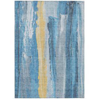 Piper Looms Chantille Abstract ACN1845 Blue Machine Washable Area Rug main image