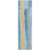 Piper Looms Chantille Abstract ACN1845 Blue Machine Washable Area Rug Runner Main Image