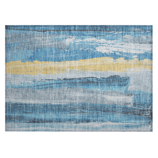 Piper Looms Chantille Abstract ACN1845 Blue Machine Washable Area Rug Scatter Main Image