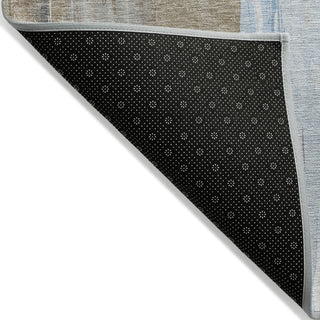 Piper Looms Chantille Abstract ACN1845 Mocha Machine Washable Area Rug Backing Image