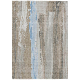 Piper Looms Chantille Abstract ACN1845 Mocha Machine Washable Area Rug main image