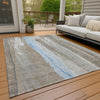 Piper Looms Chantille Abstract ACN1845 Mocha Machine Washable Area Rug Outdoor Lifestyle Image Feature