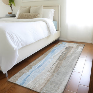 Piper Looms Chantille Abstract ACN1845 Mocha Machine Washable Area Rug Runner Lifestyle Image Feature