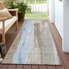 Piper Looms Chantille Abstract ACN1845 Mocha Machine Washable Area Rug Runner Outdoor Lifestyle Image Feature