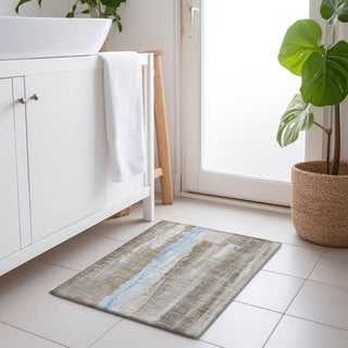 Piper Looms Chantille Abstract ACN1845 Mocha Machine Washable Area Rug Scatter Lifestyle Image Feature