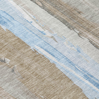 Piper Looms Chantille Abstract ACN1845 Mocha Machine Washable Area Rug Swatch Image