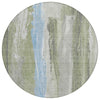 Piper Looms Chantille Abstract ACN1845 Olive Machine Washable Area Rug Round Main Image