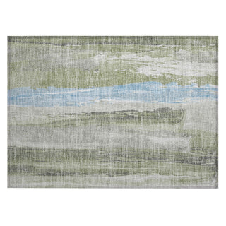 Piper Looms Chantille Abstract ACN1845 Olive Machine Washable Area Rug Scatter Main Image