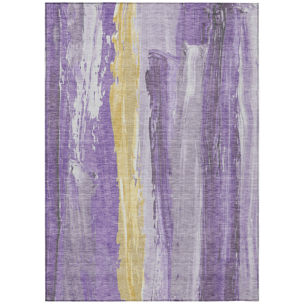 Piper Looms Chantille Abstract ACN1845 Purple Machine Washable Area Rug main image