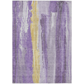 Piper Looms Chantille Abstract ACN1845 Purple Machine Washable Area Rug main image