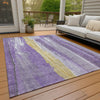 Piper Looms Chantille Abstract ACN1845 Purple Machine Washable Area Rug Outdoor Lifestyle Image Feature