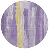Piper Looms Chantille Abstract ACN1845 Purple Machine Washable Area Rug Round Main Image
