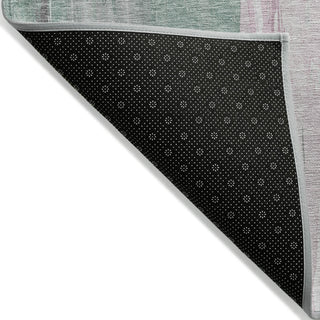 Piper Looms Chantille Abstract ACN1845 Sage Machine Washable Area Rug Backing Image