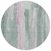 Piper Looms Chantille Abstract ACN1845 Sage Machine Washable Area Rug Round Main Image