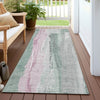 Piper Looms Chantille Abstract ACN1845 Sage Machine Washable Area Rug Runner Outdoor Lifestyle Image Feature
