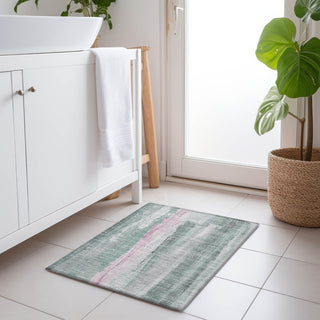 Piper Looms Chantille Abstract ACN1845 Sage Machine Washable Area Rug Scatter Lifestyle Image Feature