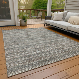 Piper Looms Chantille Stripes ACN1846 Beige Machine Washable Area Rug Outdoor Lifestyle Image Feature